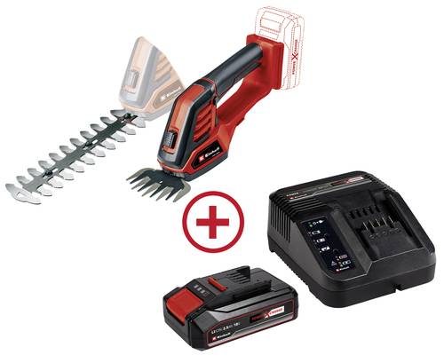 Einhell GE-CG 18/100 Li + 2,5Ah Starter-Kit Akku Gras- und Strauchscherenaufsatz Softgriff, inkl. Ak von Einhell