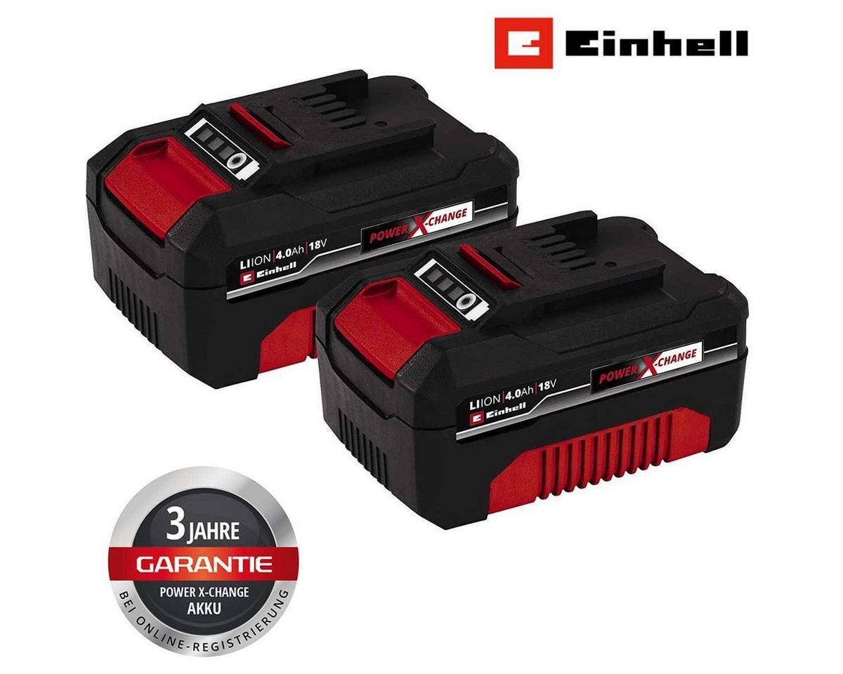 Einhell PXC-Twinpack 4,0 Ah Power X-Change Li-Ion 18 Volt 2er Pack Akku-Set von Einhell