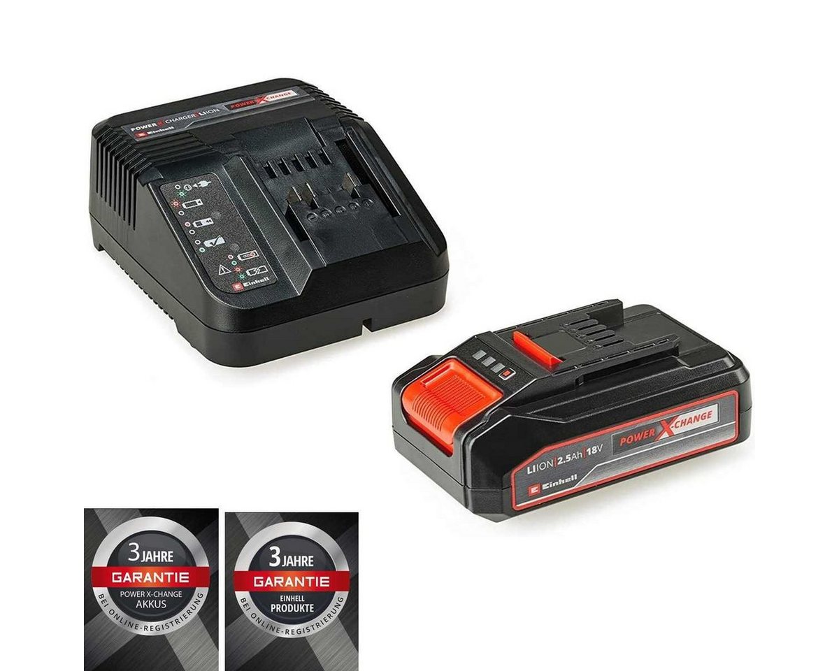 Einhell Starter Kit 2,5 Ah Akku & Ladegerät Power X-Change, 18V Akku Starter-Set (2 St) von Einhell