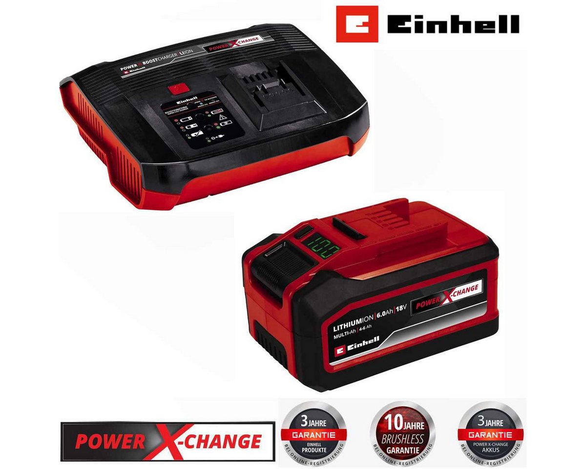 Einhell Starter Kit 4-6 Ah Akku 18V und Boostcharger 6 A 60 min Ladezeit 18 V Akku Starter-Set Einhell Starter Kit 4-6 Ah Akku 18V und Boostcharger 6 A 60 min Ladezeit 18 V Akku Starter-Set von Einhell