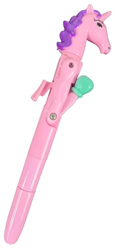 Einkaufszauber Kugelschreiber Boxendes Einhorn Rosa von Einkaufszauber
