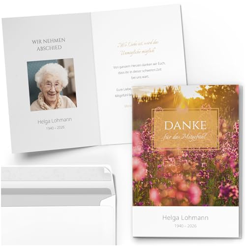 10 PERSONALISIERTE Trauer Danksagungen Dankeskarten mit eigenem Text und Foto | Individuell anpassbare Trauerkarten mit Briefumschlägen | Danke für das Mitgefühl 02 10 PERSONALISIERTE Trauer Danksagungen Dankeskarten mit eigenem Text und Foto | Individuell anpassbare Trauerkarten mit Briefumschlägen | Danke für das Mitgefühl 02 von Einladungskarten Manufaktur Hamburg
