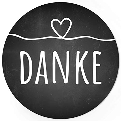 24 runde Design Etiketten - DANKE - Aufkleber passend für Hochzeit, Liebe, Geburtstag - Motiv: Tafel-Look mit Herz 24 runde Design Etiketten - DANKE - Aufkleber passend für Hochzeit, Liebe, Geburtstag - Motiv: Tafel-Look mit Herz von Einladungskarten Manufaktur Hamburg