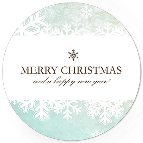 48 Weihnachtsaufkleber Merry Chistmas 2 - für Geschenke zu Weihnachten - Sticker Aufkleber Etiketten Geschenkaufkleber Verpacken, rund von Einladungskarten Manufaktur Hamburg