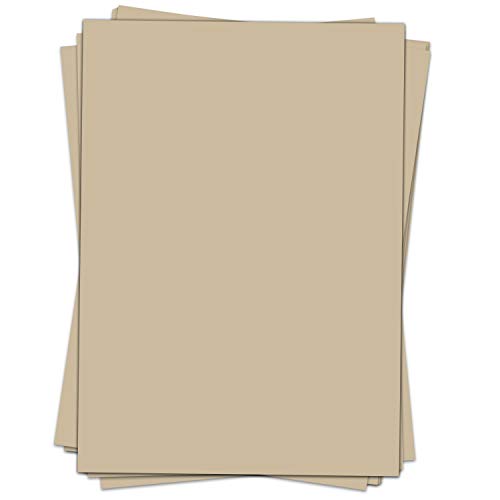 50 Blatt Briefpapier (A4) | einfarbig Beige | Motivpapier | edles Design Papier | beidseitig bedruckt | Bastelpapier | 90 g/m² von Einladungskarten Manufaktur Hamburg