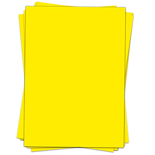 50 Blatt Briefpapier (A4) | einfarbig Gelb | Motivpapier | edles Design Papier | beidseitig bedruckt | Bastelpapier | 90 g/m² von Einladungskarten Manufaktur Hamburg