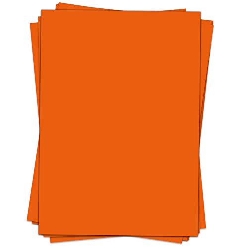 50 Blatt Briefpapier (A4) | einfarbig Orange | Motivpapier | edles Design Papier | beidseitig bedruckt | Bastelpapier | 90 g/m² von Einladungskarten Manufaktur Hamburg