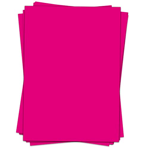 50 Blatt Briefpapier (A4) | einfarbig Rosa Magenta | Motivpapier | edles Design Papier | beidseitig bedruckt | Bastelpapier | 90 g/m² von Einladungskarten Manufaktur Hamburg