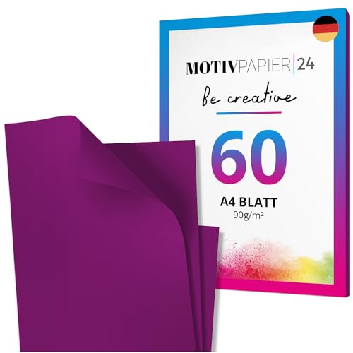 Einladungskarten Manufaktur Hamburg 60 Blatt A4 Briefpapier 90g/m² Schreibpapier Bastelpapier Motivpapier lila von Einladungskarten Manufaktur Hamburg