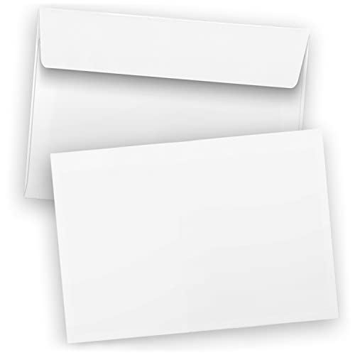 Briefumschläge DIN C6 weiß | 100 Stück | selbstklebend ohne Fenster | 114 x 162 mm | gerade klappe | 80 g/qm von Einladungskarten Manufaktur Hamburg