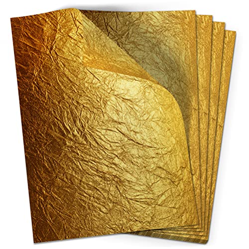 Einladungskarten Manufaktur Hamburg 50 Blatt Briefpapier (A4) | Fotodruck Gold Look 1 | Motivpapier | edles Design Papier | beidseitig bedruckt | Bastelpapier zum Basteln | 90 g/m² von Einladungskarten Manufaktur Hamburg