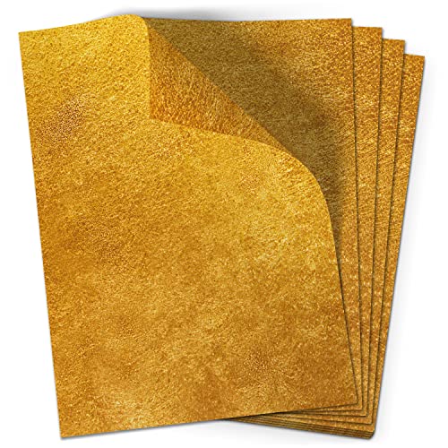 Einladungskarten Manufaktur Hamburg 50 Blatt Briefpapier (A4) | Fotodruck Gold Look 2 | Motivpapier | edles Design Papier | beidseitig bedruckt | Bastelpapier zum Basteln | 90 g/m² von Einladungskarten Manufaktur Hamburg