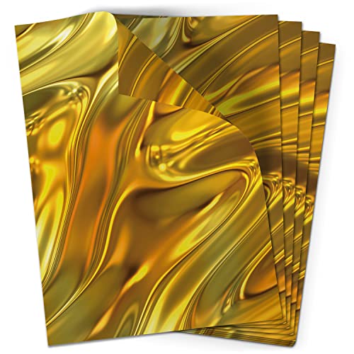 Einladungskarten Manufaktur Hamburg 50 Blatt Briefpapier (A4) | Fotodruck Gold Look 3 | Motivpapier | edles Design Papier | beidseitig bedruckt | Bastelpapier zum Basteln | 90 g/m² von Einladungskarten Manufaktur Hamburg