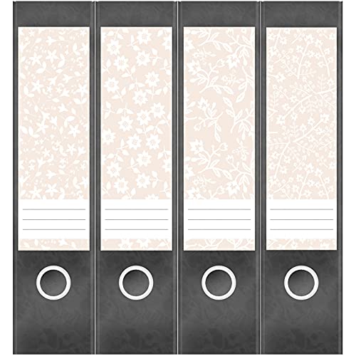 Etiketten für Ordner | Deko 6 Muster Mix | 4 breite Aufkleber für Ordnerrücken | Selbstklebende Design Ordneretiketten Rückenschilder von Einladungskarten Manufaktur Hamburg