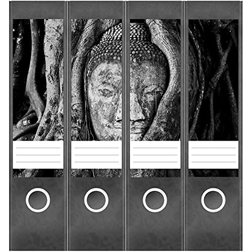 Etiketten für Ordner | Kunst im Baum 2 | 4 breite Aufkleber für Ordnerrücken | Selbstklebende Design Ordneretiketten Rückenschilder von Einladungskarten Manufaktur Hamburg