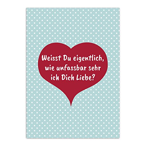 Grußkarte Weisst Du eigentlich... / für Partner, Hochzeitstag, Kennenlerntag, Valentinstag, Hochzeit, Heiratsantrag/Mit Umschlag von Einladungskarten Manufaktur Hamburg