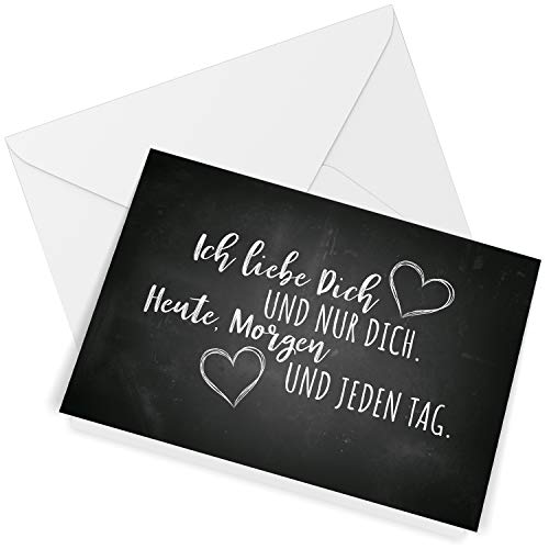 Klappkarte mit Umschlag Liebe Valentinstag Valentinskarte Grußkarte Ich liebe Dich Liebeskarte mit Herzen schwarz Vintage Klappkarte mit Umschlag Liebe Valentinstag Valentinskarte Grußkarte Ich liebe Dich Liebeskarte mit Herzen schwarz Vintage von Einladungskarten Manufaktur Hamburg