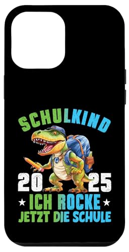 Schulkind 2025 cooler Dino Ich Rocke Jetzt Die Schule Kinder Hülle für iPhone 12 Pro Max Schulkind 2025 cooler Dino Ich Rocke Jetzt Die Schule Kinder Hülle für iPhone 12 Pro Max von Einschulung Kinder Kita Abschied Erstklässler