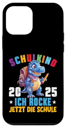Schulkind 2025 cooler Dino Ich Rocke Jetzt Die Schule Kinder Hülle für iPhone 12 mini Schulkind 2025 cooler Dino Ich Rocke Jetzt Die Schule Kinder Hülle für iPhone 12 mini von Einschulung Kinder Kita Abschied Erstklässler