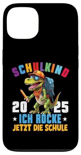 Schulkind 2025 cooler Dino Ich Rocke Jetzt Die Schule Kinder Hülle für iPhone 13 Schulkind 2025 cooler Dino Ich Rocke Jetzt Die Schule Kinder Hülle für iPhone 13 von Einschulung Kinder Kita Abschied Erstklässler