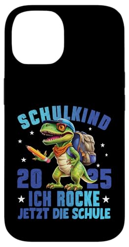 Schulkind 2025 cooler Dino Ich Rocke Jetzt Die Schule Kinder Hülle für iPhone 14 Schulkind 2025 cooler Dino Ich Rocke Jetzt Die Schule Kinder Hülle für iPhone 14 von Einschulung Kinder Kita Abschied Erstklässler
