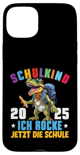 Schulkind 2025 cooler Dino Ich Rocke Jetzt Die Schule Kinder Hülle für iPhone 15 Plus Schulkind 2025 cooler Dino Ich Rocke Jetzt Die Schule Kinder Hülle für iPhone 15 Plus von Einschulung Kinder Kita Abschied Erstklässler