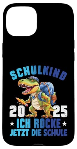 Schulkind 2025 cooler Dino Ich Rocke Jetzt Die Schule Kinder Hülle für iPhone 15 Plus Schulkind 2025 cooler Dino Ich Rocke Jetzt Die Schule Kinder Hülle für iPhone 15 Plus von Einschulung Kinder Kita Abschied Erstklässler