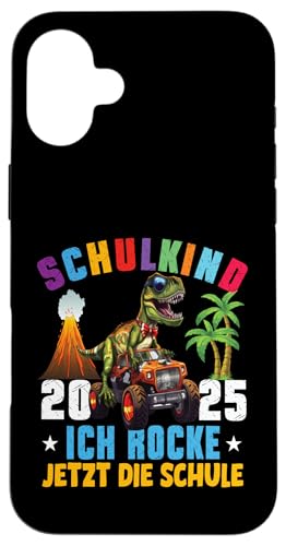 Schulkind 2025 cooler Dino Ich Rocke Jetzt Die Schule Kinder Hülle für iPhone 16 Plus Schulkind 2025 cooler Dino Ich Rocke Jetzt Die Schule Kinder Hülle für iPhone 16 Plus von Einschulung Kinder Kita Abschied Erstklässler