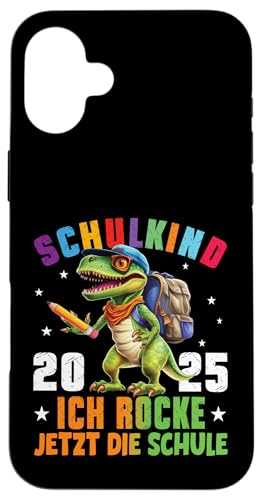 Schulkind 2025 cooler Dino Ich Rocke Jetzt Die Schule Kinder Hülle für iPhone 16 Plus Schulkind 2025 cooler Dino Ich Rocke Jetzt Die Schule Kinder Hülle für iPhone 16 Plus von Einschulung Kinder Kita Abschied Erstklässler