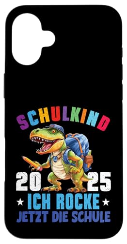 Schulkind 2025 cooler Dino Ich Rocke Jetzt Die Schule Kinder Hülle für iPhone 16 Plus Schulkind 2025 cooler Dino Ich Rocke Jetzt Die Schule Kinder Hülle für iPhone 16 Plus von Einschulung Kinder Kita Abschied Erstklässler