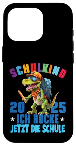 Schulkind 2025 cooler Dino Ich Rocke Jetzt Die Schule Kinder Hülle für iPhone 16 Pro Schulkind 2025 cooler Dino Ich Rocke Jetzt Die Schule Kinder Hülle für iPhone 16 Pro von Einschulung Kinder Kita Abschied Erstklässler