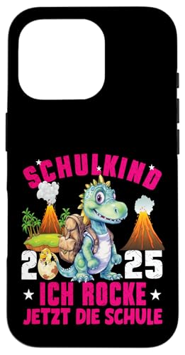 Schulkind 2025 cooler Dino Ich Rocke Jetzt Die Schule Kinder Hülle für iPhone 16 Pro Schulkind 2025 cooler Dino Ich Rocke Jetzt Die Schule Kinder Hülle für iPhone 16 Pro von Einschulung Kinder Kita Abschied Erstklässler
