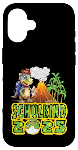 Schulkind 2025 cooler Dino Ich Rocke Jetzt Die Schule Kinder Hülle für iPhone 16 Schulkind 2025 cooler Dino Ich Rocke Jetzt Die Schule Kinder Hülle für iPhone 16 von Einschulung Kinder Kita Abschied Erstklässler