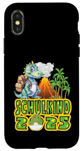 Schulkind 2025 cooler Dino Ich Rocke Jetzt Die Schule Kinder Hülle für iPhone X/XS Schulkind 2025 cooler Dino Ich Rocke Jetzt Die Schule Kinder Hülle für iPhone X/XS von Einschulung Kinder Kita Abschied Erstklässler