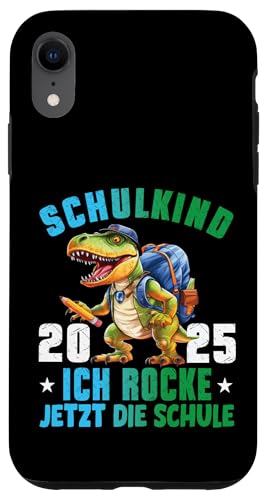 Schulkind 2025 cooler Dino Ich Rocke Jetzt Die Schule Kinder Hülle für iPhone XR Schulkind 2025 cooler Dino Ich Rocke Jetzt Die Schule Kinder Hülle für iPhone XR von Einschulung Kinder Kita Abschied Erstklässler