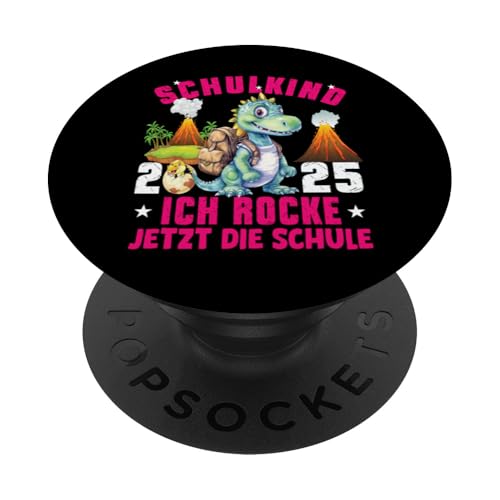 Schulkind 2025 cooler Dino Ich Rocke Jetzt Die Schule Kinder PopSockets Klebender PopGrip Schulkind 2025 cooler Dino Ich Rocke Jetzt Die Schule Kinder PopSockets Klebender PopGrip von Einschulung Kinder Kita Abschied Erstklässler