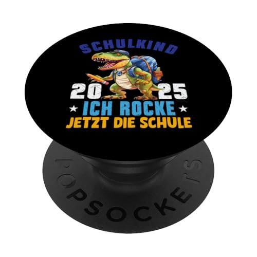 Schulkind 2025 cooler Dino Ich Rocke Jetzt Die Schule Kinder PopSockets Klebender PopGrip Schulkind 2025 cooler Dino Ich Rocke Jetzt Die Schule Kinder PopSockets Klebender PopGrip von Einschulung Kinder Kita Abschied Erstklässler