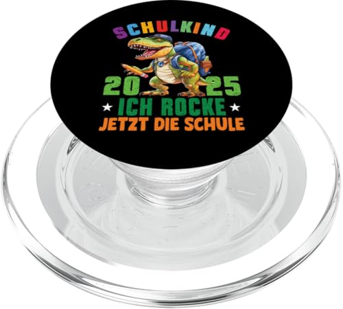 Schulkind 2025 cooler Dino Ich Rocke Jetzt Die Schule Kinder PopSockets PopGrip für MagSafe Schulkind 2025 cooler Dino Ich Rocke Jetzt Die Schule Kinder PopSockets PopGrip für MagSafe von Einschulung Kinder Kita Abschied Erstklässler