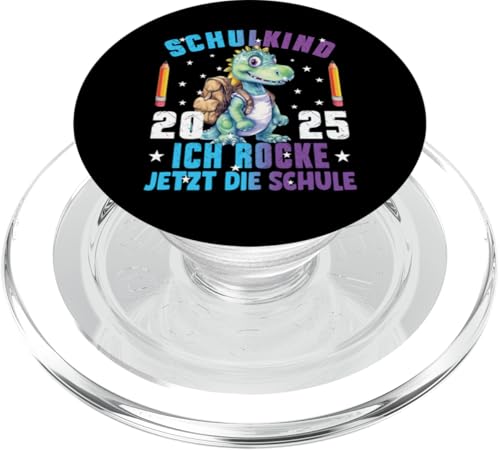 Schulkind 2025 cooler Dino Ich Rocke Jetzt Die Schule Kinder PopSockets PopGrip für MagSafe Schulkind 2025 cooler Dino Ich Rocke Jetzt Die Schule Kinder PopSockets PopGrip für MagSafe von Einschulung Kinder Kita Abschied Erstklässler
