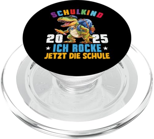 Schulkind 2025 cooler Dino Ich Rocke Jetzt Die Schule Kinder PopSockets PopGrip für MagSafe Schulkind 2025 cooler Dino Ich Rocke Jetzt Die Schule Kinder PopSockets PopGrip für MagSafe von Einschulung Kinder Kita Abschied Erstklässler