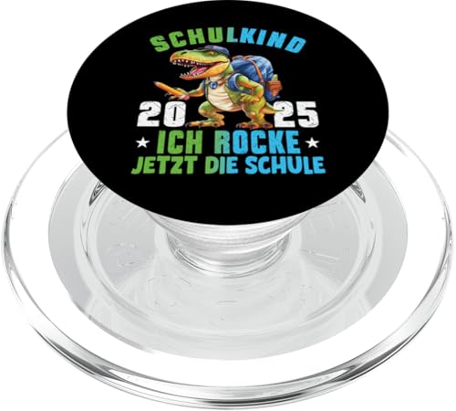 Schulkind 2025 cooler Dino Ich Rocke Jetzt Die Schule Kinder PopSockets PopGrip für MagSafe Schulkind 2025 cooler Dino Ich Rocke Jetzt Die Schule Kinder PopSockets PopGrip für MagSafe von Einschulung Kinder Kita Abschied Erstklässler