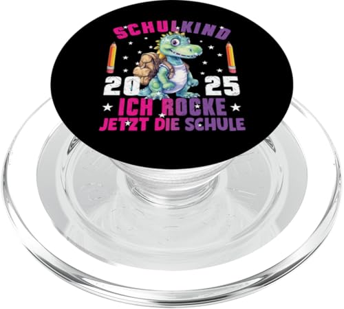 Schulkind 2025 cooler Dino Ich Rocke Jetzt Die Schule Kinder PopSockets PopGrip für MagSafe Schulkind 2025 cooler Dino Ich Rocke Jetzt Die Schule Kinder PopSockets PopGrip für MagSafe von Einschulung Kinder Kita Abschied Erstklässler