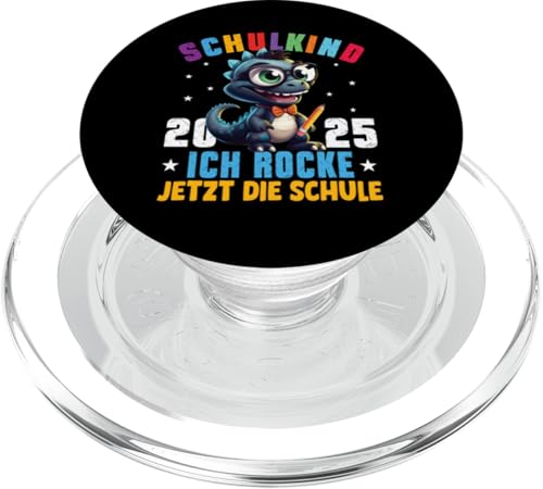Schulkind 2025 cooler Dino Ich Rocke Jetzt Die Schule Kinder PopSockets PopGrip für MagSafe Schulkind 2025 cooler Dino Ich Rocke Jetzt Die Schule Kinder PopSockets PopGrip für MagSafe von Einschulung Kinder Kita Abschied Erstklässler