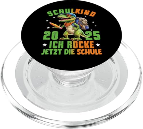 Schulkind 2025 cooler Dino Ich Rocke Jetzt Die Schule Kinder PopSockets PopGrip für MagSafe Schulkind 2025 cooler Dino Ich Rocke Jetzt Die Schule Kinder PopSockets PopGrip für MagSafe von Einschulung Kinder Kita Abschied Erstklässler