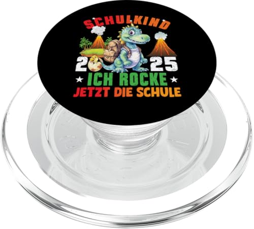 Schulkind 2025 cooler Dino Ich Rocke Jetzt Die Schule Kinder PopSockets PopGrip für MagSafe Schulkind 2025 cooler Dino Ich Rocke Jetzt Die Schule Kinder PopSockets PopGrip für MagSafe von Einschulung Kinder Kita Abschied Erstklässler