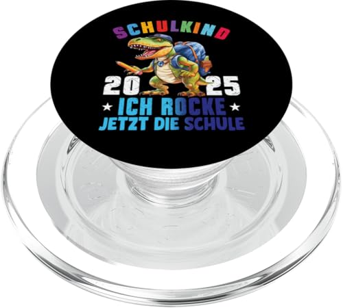 Schulkind 2025 cooler Dino Ich Rocke Jetzt Die Schule Kinder PopSockets PopGrip für MagSafe Schulkind 2025 cooler Dino Ich Rocke Jetzt Die Schule Kinder PopSockets PopGrip für MagSafe von Einschulung Kinder Kita Abschied Erstklässler