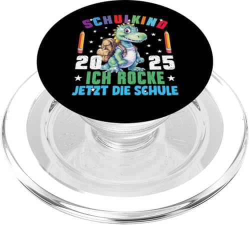 Schulkind 2025 cooler Dino Ich Rocke Jetzt Die Schule Kinder PopSockets PopGrip für MagSafe Schulkind 2025 cooler Dino Ich Rocke Jetzt Die Schule Kinder PopSockets PopGrip für MagSafe von Einschulung Kinder Kita Abschied Erstklässler