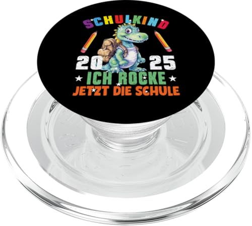 Schulkind 2025 cooler Dino Ich Rocke Jetzt Die Schule Kinder PopSockets PopGrip für MagSafe Schulkind 2025 cooler Dino Ich Rocke Jetzt Die Schule Kinder PopSockets PopGrip für MagSafe von Einschulung Kinder Kita Abschied Erstklässler