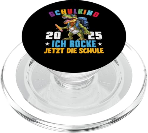 Schulkind 2025 cooler Dino Ich Rocke Jetzt Die Schule Kinder PopSockets PopGrip für MagSafe Schulkind 2025 cooler Dino Ich Rocke Jetzt Die Schule Kinder PopSockets PopGrip für MagSafe von Einschulung Kinder Kita Abschied Erstklässler