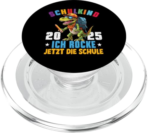 Schulkind 2025 cooler Dino Ich Rocke Jetzt Die Schule Kinder PopSockets PopGrip für MagSafe Schulkind 2025 cooler Dino Ich Rocke Jetzt Die Schule Kinder PopSockets PopGrip für MagSafe von Einschulung Kinder Kita Abschied Erstklässler